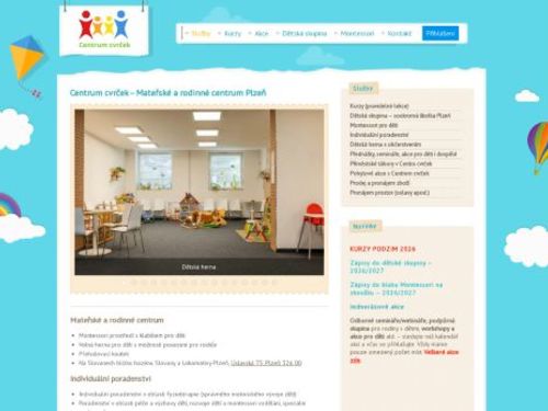 Mateřské a rodinné centrum Cvrček a dětská skupina Cvrčkův klub