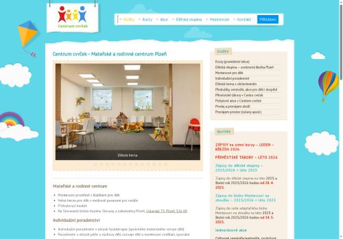 Zobrazit webové stránky Mateřské a rodinné centrum Cvrček a dětská skupina Cvrčkův klub