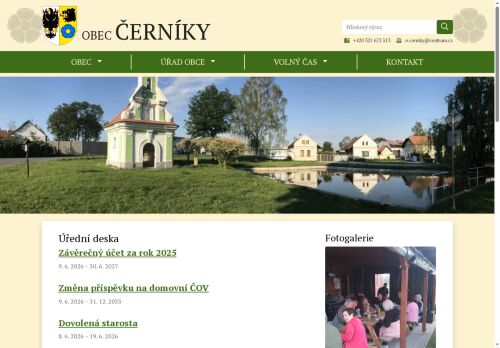 Zobrazit webové stránky Obecní úřad Černíky