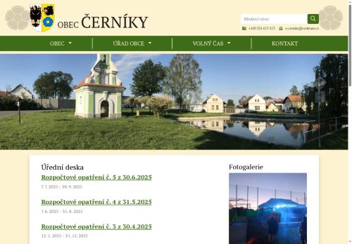 Zobrazit webové stránky Obecní úřad Černíky