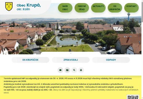 Zobrazit webové stránky Obecní úřad Krupá