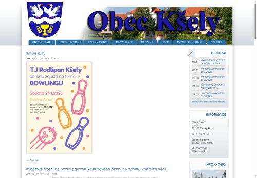 Zobrazit webové stránky Obecní úřad Kšely