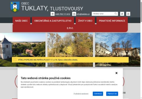 Zobrazit webové stránky Obecní úřad Tuklaty