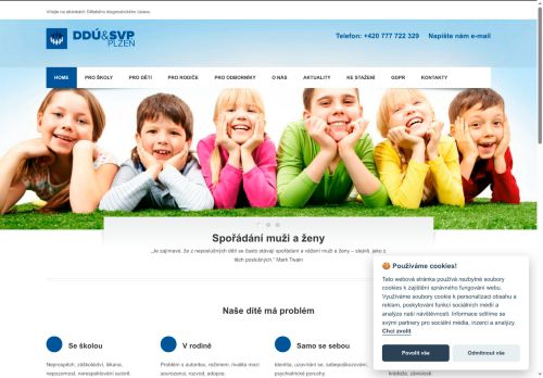 Webové stránky Dětský diagnostický ústav, středisko výchovné péče, základní škola a školní jídelna Plzeň, Karlovarská 67, Plzeň