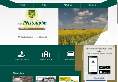 Zobrazit webové stránky Obecní úřad Přistoupim