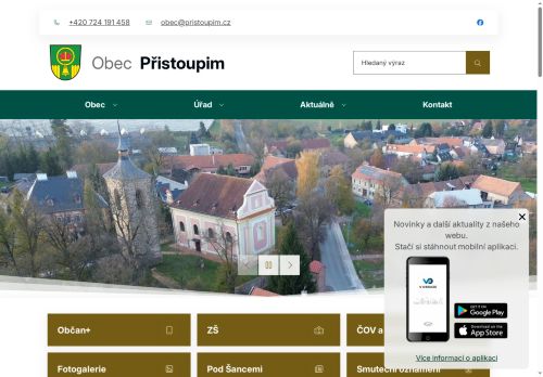 Zobrazit webové stránky Obecní úřad Přistoupim