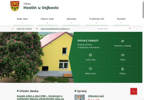 Zobrazit webové stránky Obecní úřad Hostín u Vojkovic