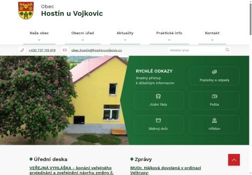 Zobrazit webové stránky Obecní úřad Hostín u Vojkovic