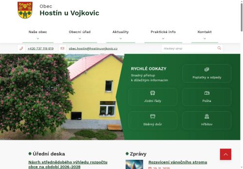 Zobrazit webové stránky Obecní úřad Hostín u Vojkovic