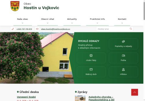 Zobrazit webové stránky Obecní úřad Hostín u Vojkovic