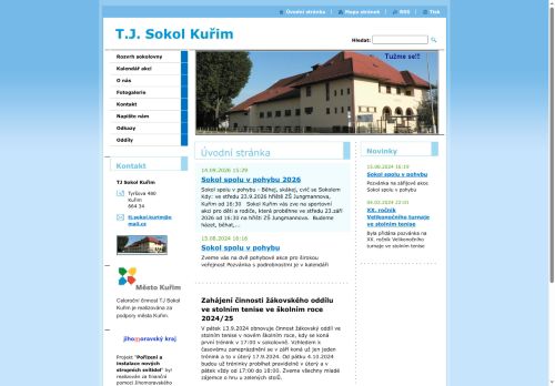 Zobrazit webové stránky Tělocvičná jednota Sokol Kuřim