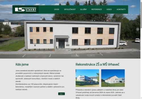 Webové stránky LS stavby s.r.o., Nýrsko
