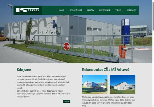 Webové stránky LS stavby s.r.o., Nýrsko