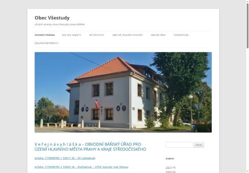 Zobrazit webové stránky Obecní úřad Všestudy