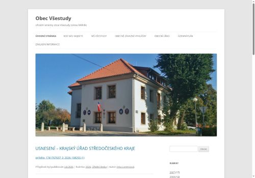 Zobrazit webové stránky Obecní úřad Všestudy