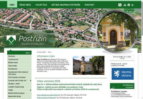 Zobrazit webové stránky Obecní úřad Postřižín