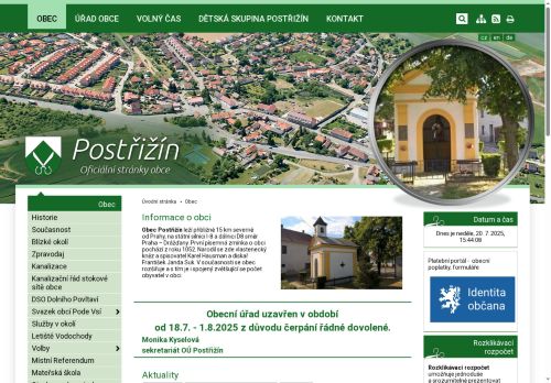 Zobrazit webové stránky Obecní úřad Postřižín