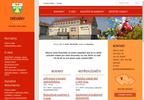 Zobrazit webové stránky Obecní úřad Drevníky