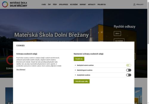 Webové stránky Mateřská škola Dolní Břežany, příspěvková organizace, Dolní Břežany