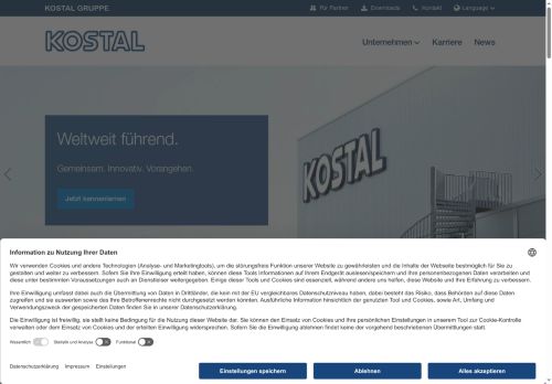 Webové stránky KOSTAL Connectors GmbH - organizační složka, Čenkov