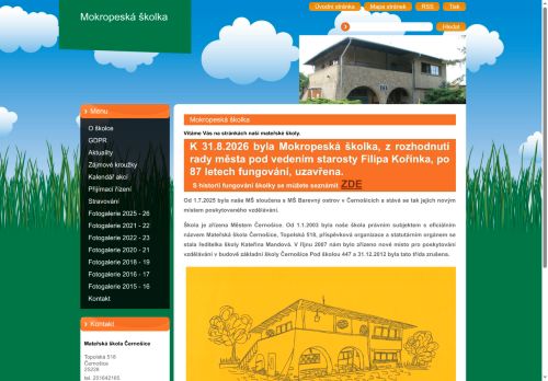 Zobrazit webové stránky Mateřská škola - Topolská