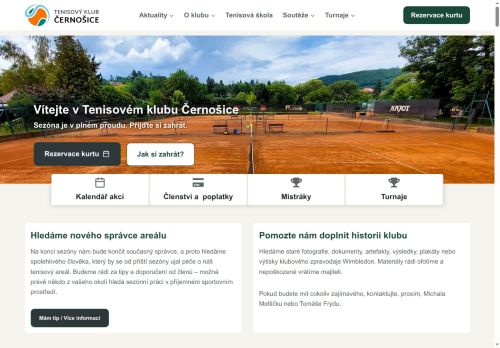 Zobrazit webové stránky Tenisové kurty Černošice