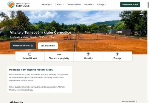 Zobrazit webové stránky Tenisové kurty Černošice