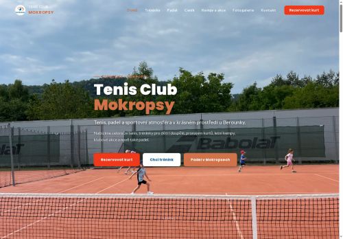 Zobrazit webové stránky Tenisové kurty Mokropsy