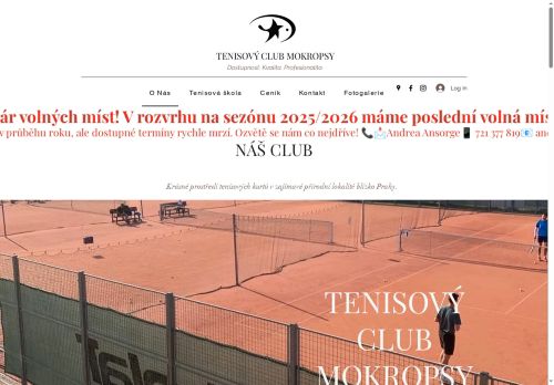 Zobrazit webové stránky Tenisové kurty Mokropsy