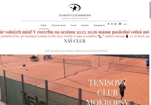Zobrazit webové stránky Tenisové kurty Mokropsy
