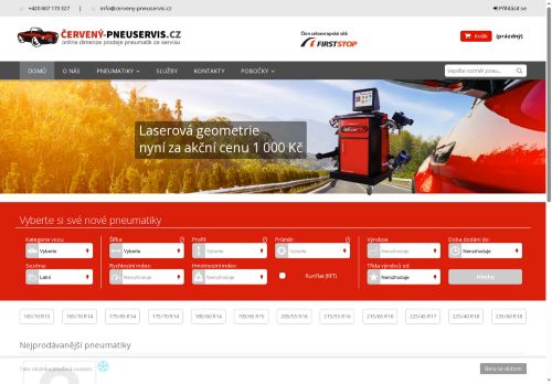 Zobrazit webové stránky Červený pneuservis