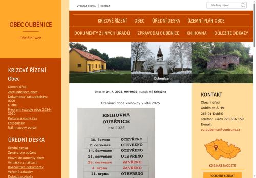 Zobrazit webové stránky Obecní úřad Ouběnice