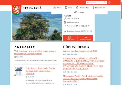 Zobrazit webové stránky Obecní úřad Stará Lysá