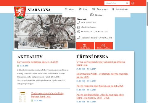 Zobrazit webové stránky Obecní úřad Stará Lysá