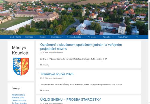 Zobrazit webové stránky Úřad městyse Kounice