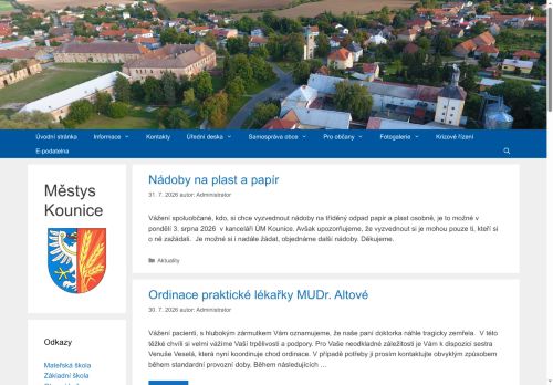 Zobrazit webové stránky Úřad městyse Kounice