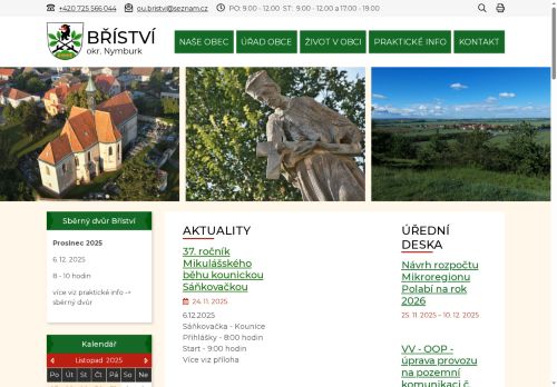 Zobrazit webové stránky Obecní úřad Bříství