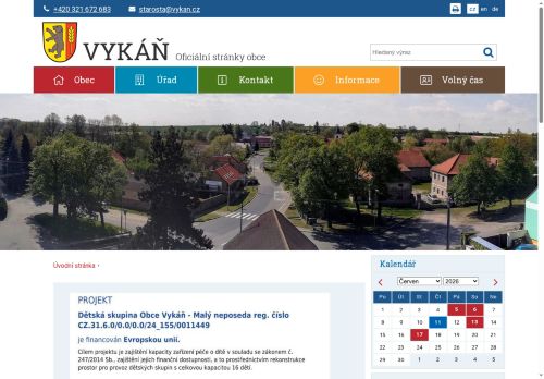 Zobrazit webové stránky Obecní úřad Vykáň