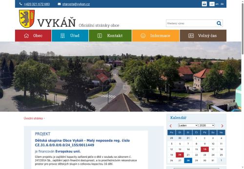 Zobrazit webové stránky Obecní úřad Vykáň