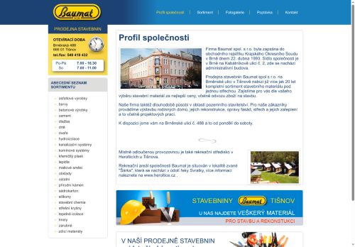 Zobrazit webové stránky BAUMAT, spol. s r.o.