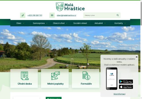 Zobrazit webové stránky Obecní úřad Malá Hraštice
