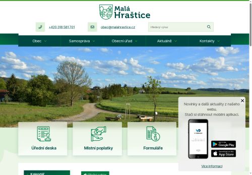 Zobrazit webové stránky Obecní úřad Malá Hraštice