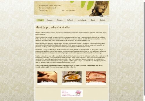 Zobrazit webové stránky Masáže - Veronika Švecová