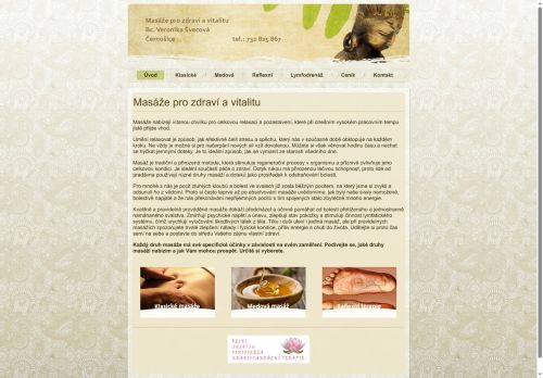 Zobrazit webové stránky Masáže - Veronika Švecová