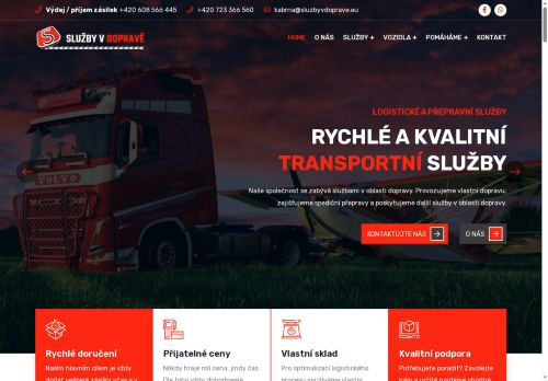 Webové stránky Služby v dopravě s.r.o., Dýšina