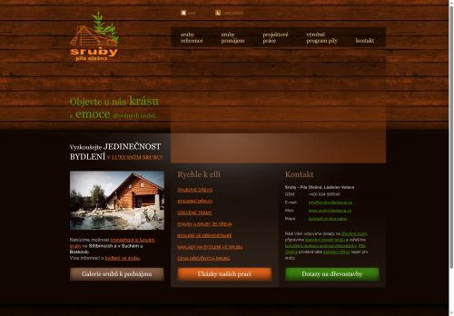 Zobrazit webové stránky Sruby - Pila Olešná