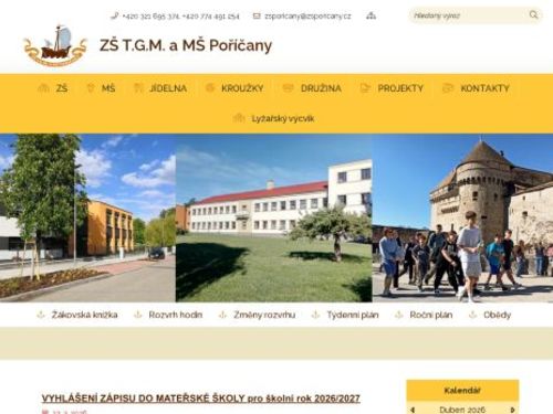 Základní škola T.G.M a mateřská škola Poříčany