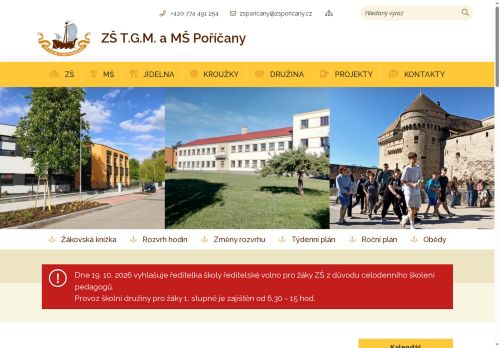 Základní škola T. G. Masaryka a Mateřská škola Poříčany, okres Kolín nabízí práci na pozici Asistent/ka pedagoga v MŠ v obci Poříčany