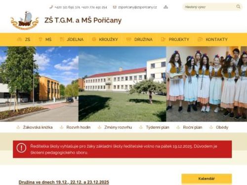Základní škola T.G.M a mateřská škola Poříčany