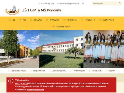 Základní škola T.G.M a mateřská škola Poříčany